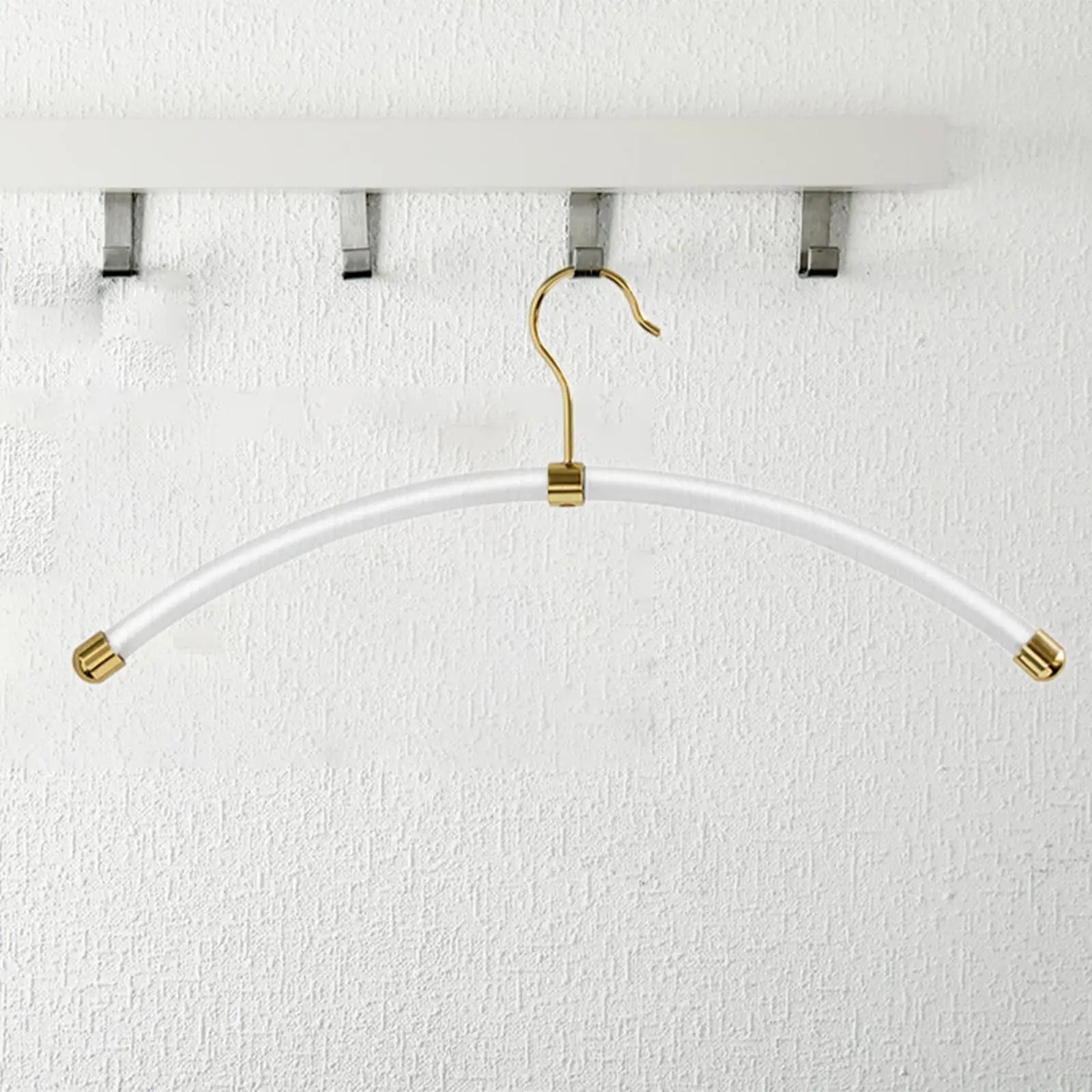 Sturdy Closet Organizer Acrylic Brass Coat Rack Non Slip Clothes Hanger Laundry Accessory for Wardrobe Storage - view 3