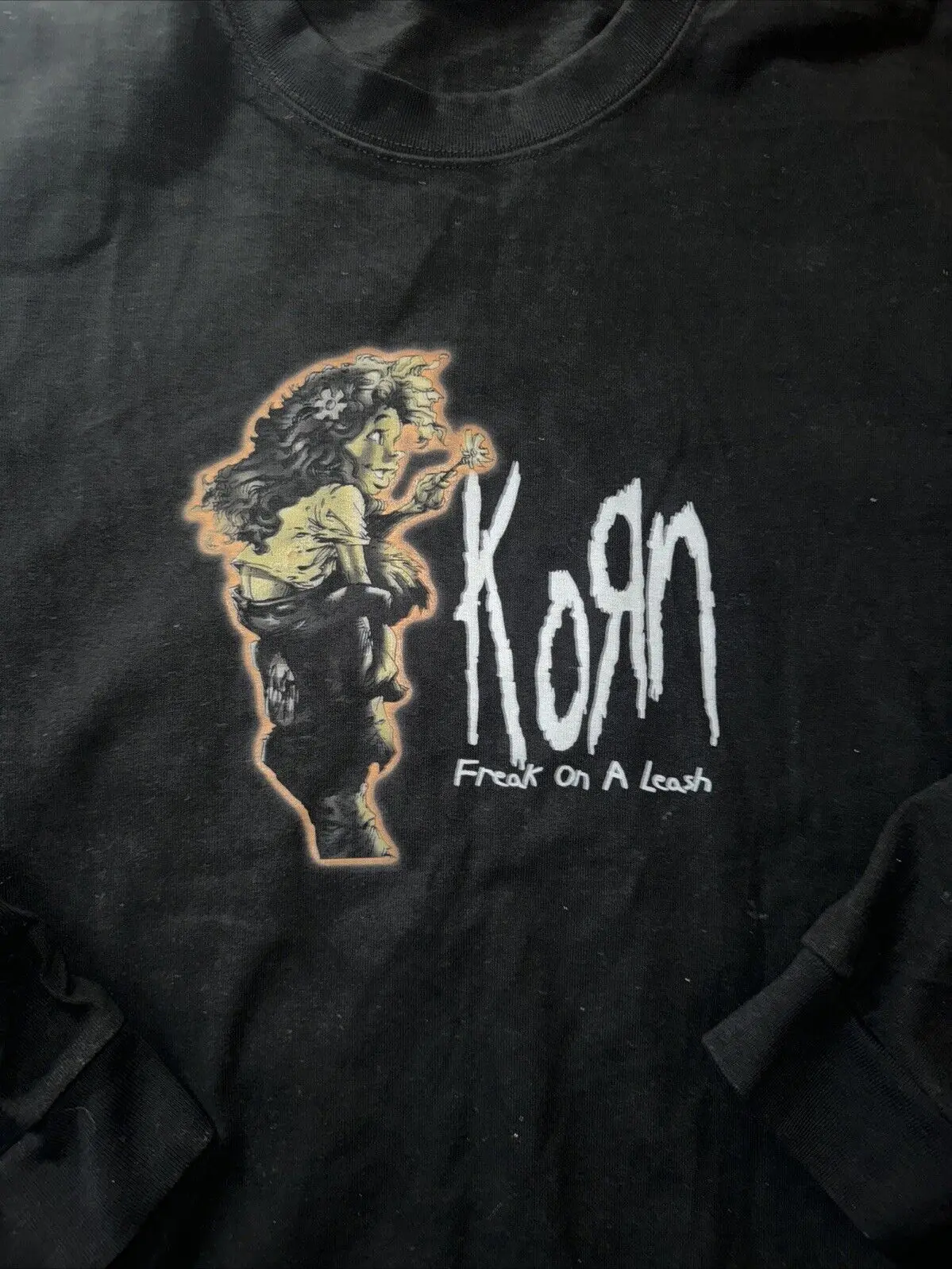 Korn Vintage Style T Shirt Freak On A Leash