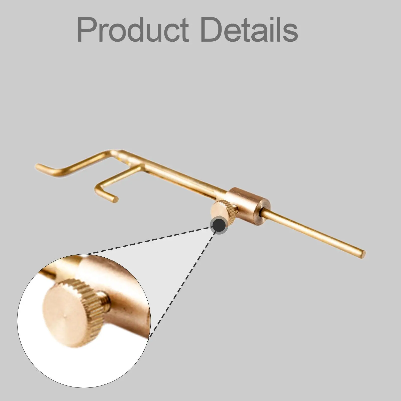 Adjustable Brass Soundpost Gauge for Violin with Setter Clip Insert Removal Tool Measuring Device for Luthiers