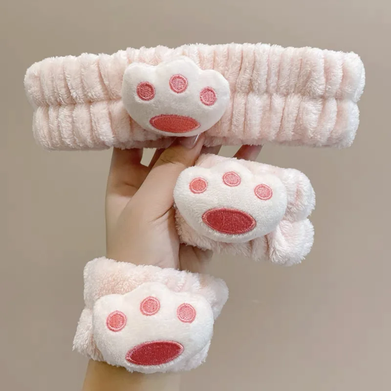 Cute Face Wash Hair Band Wrist Band Hand Wash Moisture-proof Sleeves Warm Wrist Guard Rinse Water Absorbent And Waterproof