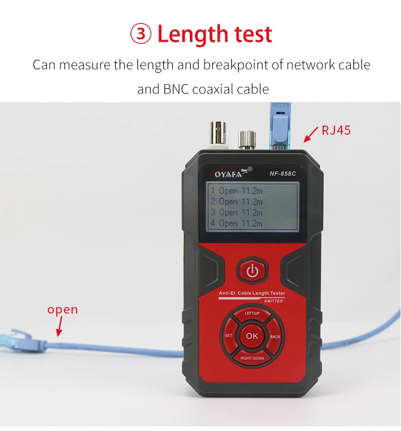 NF-858C Line hunting red light integrated pen cable breakpoint detection line, line finder, with port flashing can test the netw