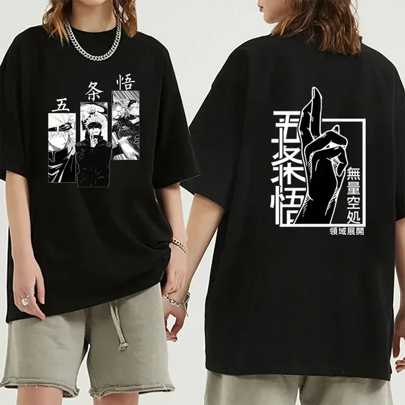 T-Shirt estiva 100% cotone maglietta stampata Anime giapponese maglietta oversize a maniche corte Casual da donna Harajuku