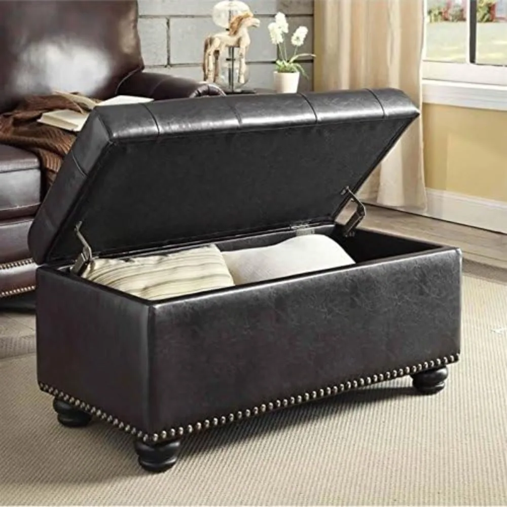 Stool, Convenience Concepts Designs Storage Ottoman 35.5