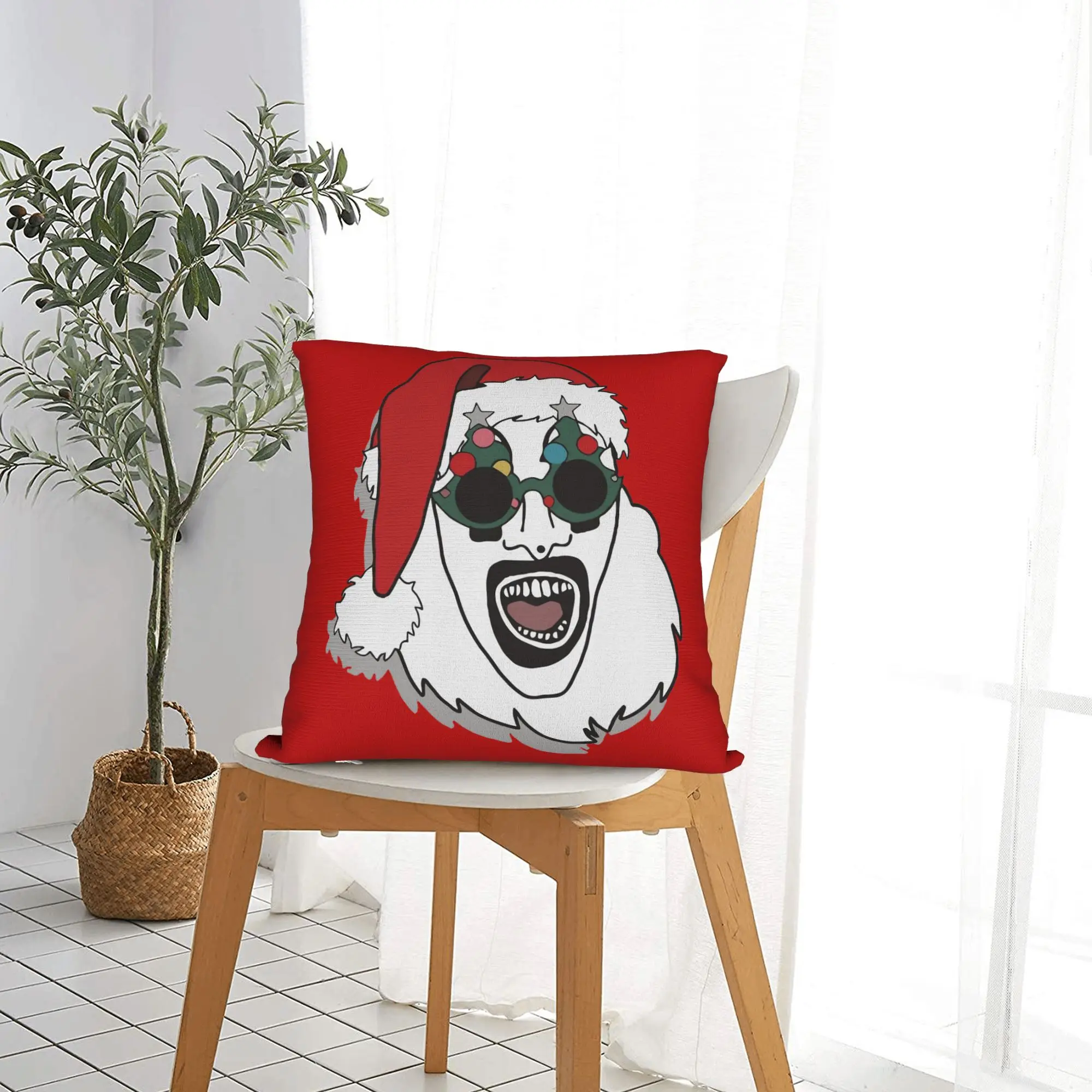 Art The Clown Terrifier Pillowcase Soft Cushion Cover Decor Halloween Throw Pillow Case Cover Home Zippered