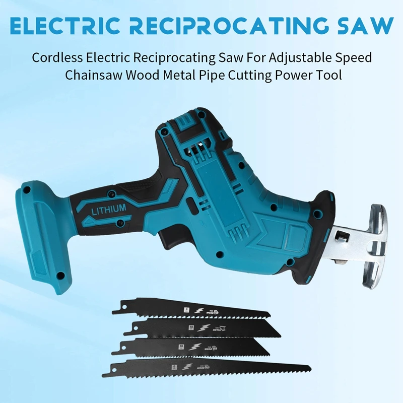 Cordless Electric Reciprocating Saw For Makita Adjustable Speed Chainsaw Wood Metal Pipe Cutting Power Tool