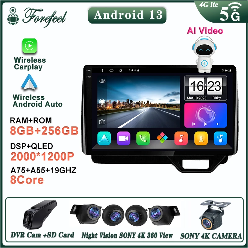 

Android 13 For Honda N-BOX II 2 JF3/4 2017 - 2021 Multimedia Car GPS Video Head Unit Autoradio Navigation Stereo Radio 5G DVD