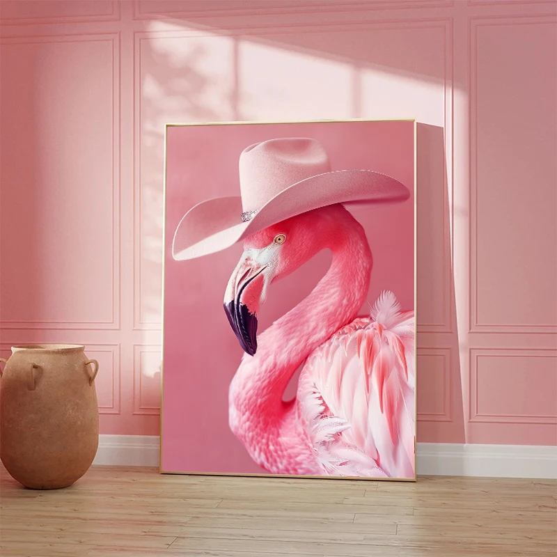 Funny Cute Animal Bubble Party Disco Pink Posters Kitten Llama Koala Prints Canvas Printing Wall Art Picture for Room Home Decor