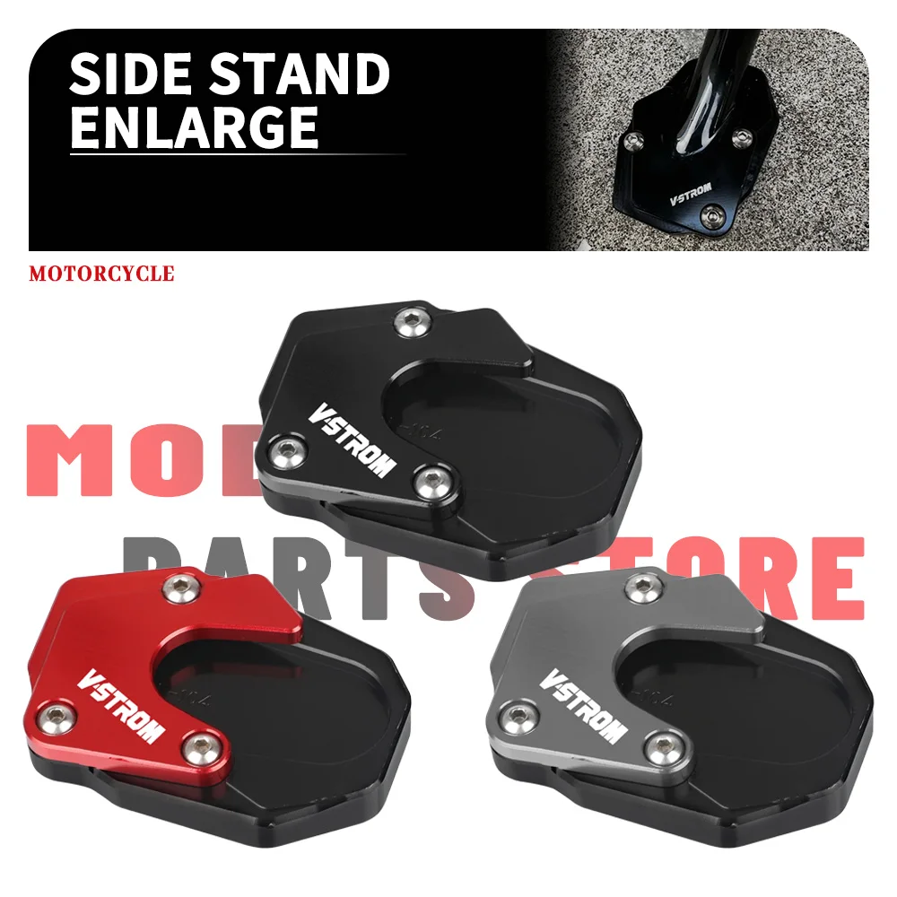 

For SUZUKI VSTROM V-STORM 800 1050 DE 800DE 1050DE 2023 2024 2025 Accesorios Side Stand Enlarger Pad Kickstand Extension Plate