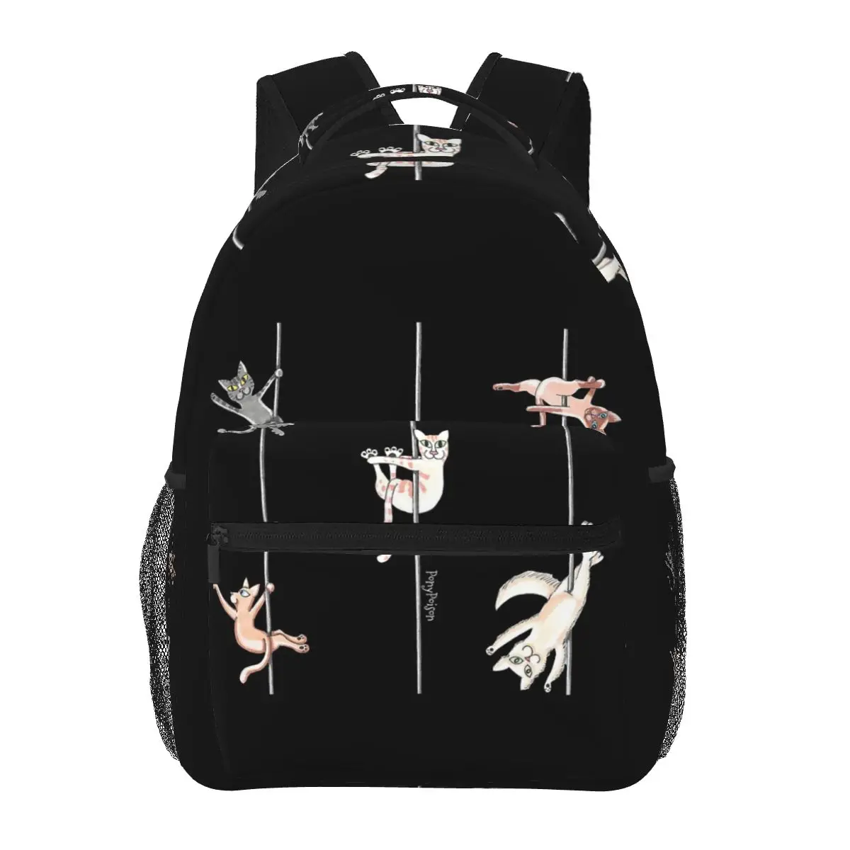 القطب القطط في اللعب على ظهره رائجة البيع Daypack سعة كبيرة الأطفال BookBag حقيبة مدرسية حقائب الكتف للرجال والنساء
