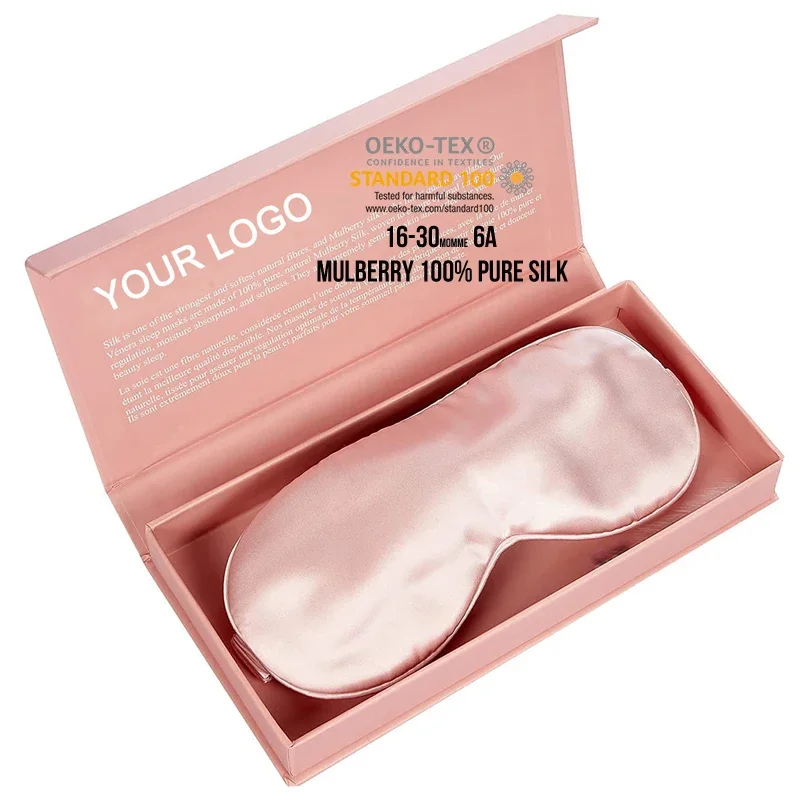 

6A Grade Private Label Lash Extension Sleep Mulberysilk Eye Mask Mulberry Silk Eyemask Set