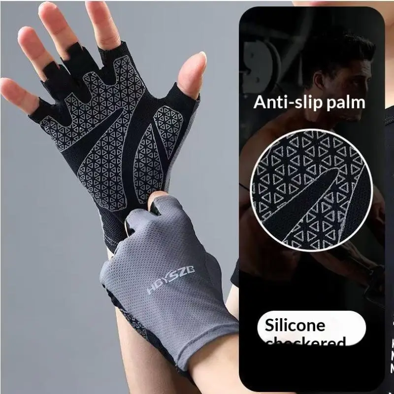 

Half Finger Cycling Gloves Men Women Anti Slip Shock Breathable Summer Bicycle Fingerless Sports Gym Training Bike