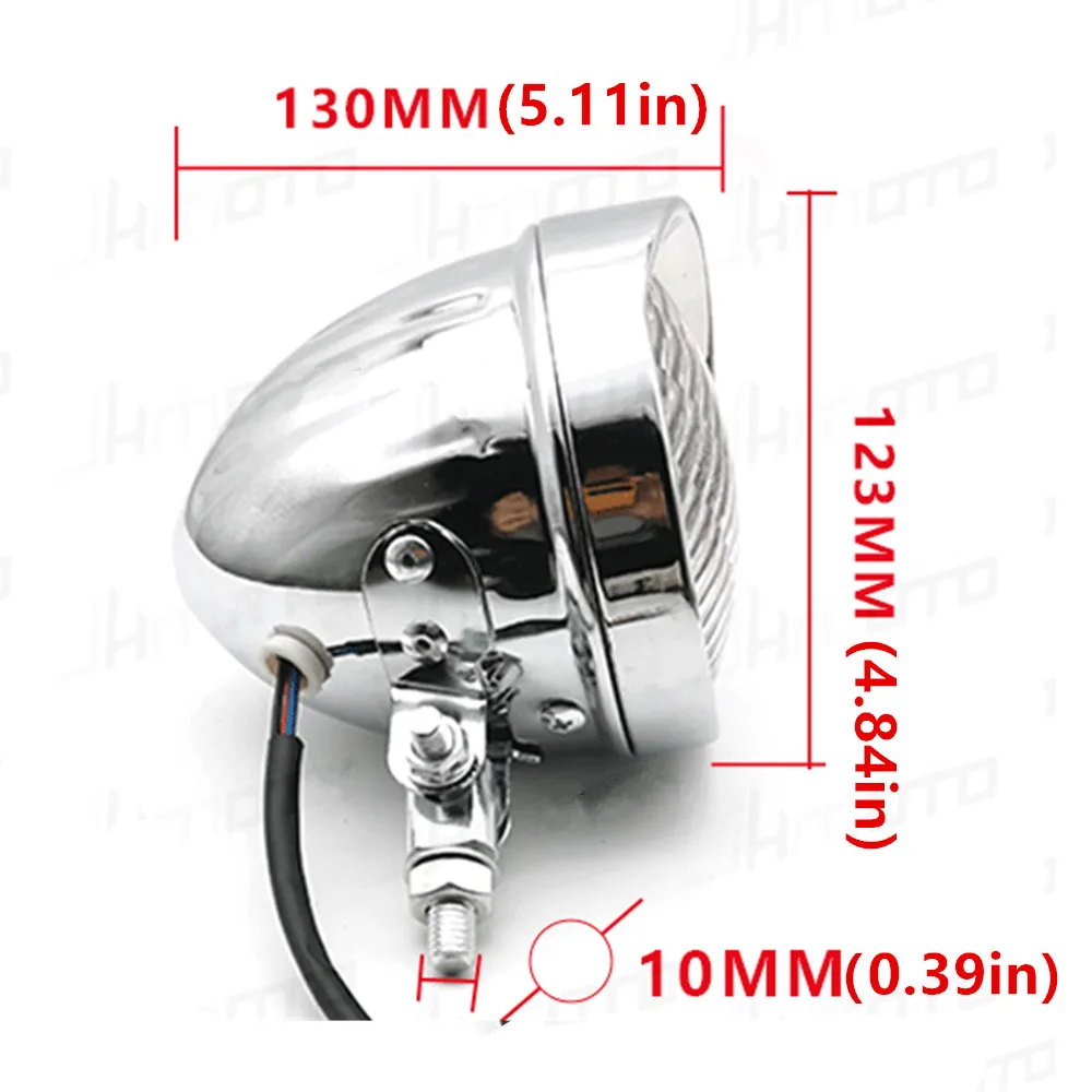 Universal 12v H4 Motocycle Headlight High /Low Beam Head Light HeadLamp Old School Bobber Touring Dirt bike