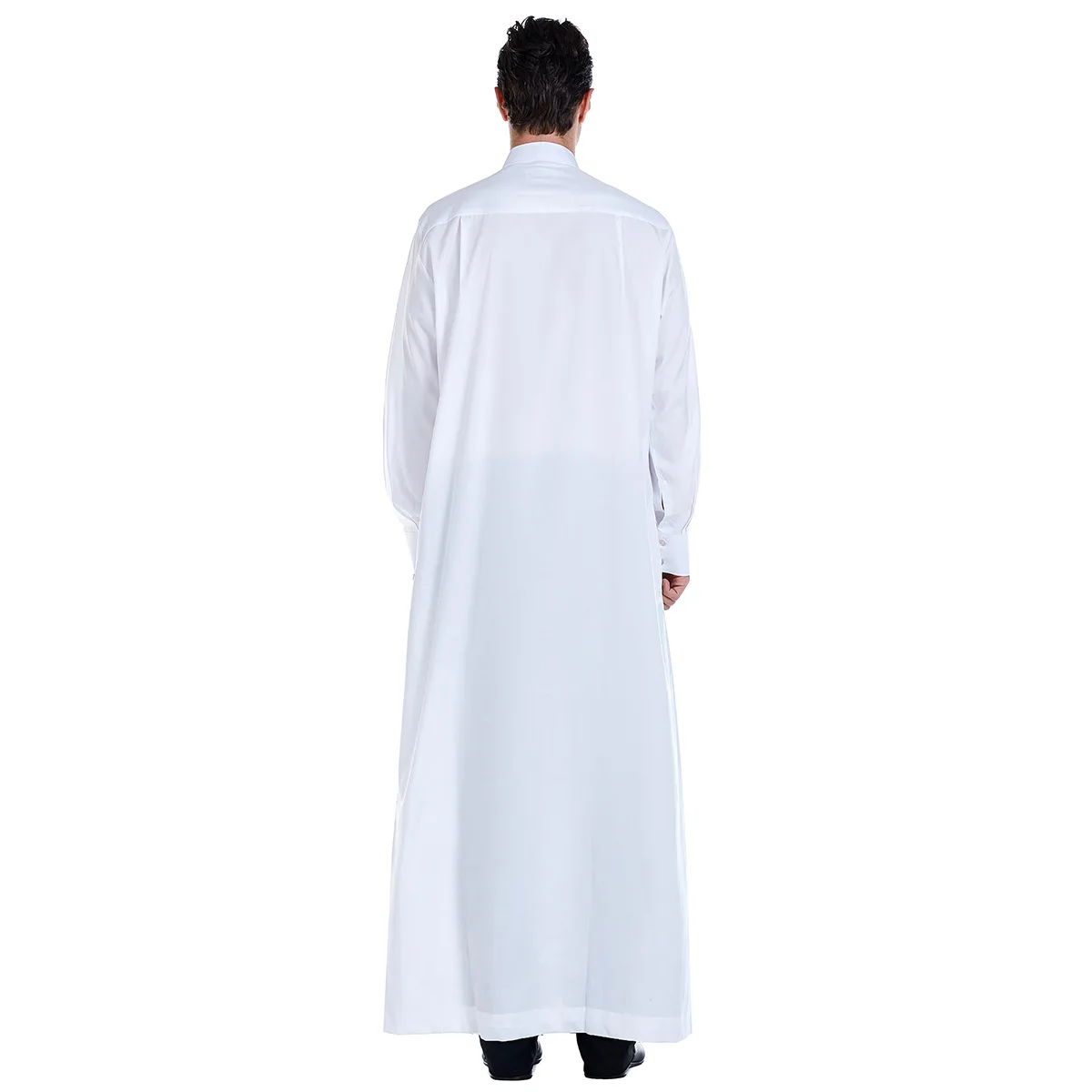 Islamic Men's Traditional Robe Commonly Worn in Muslim Culture for Modesty and Religious Observance  Arabic Long Robe Thawb