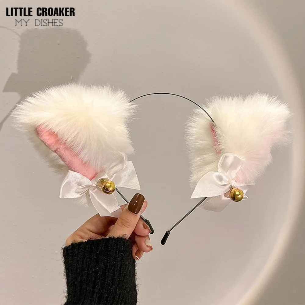 새로운 여우 & 고양이 귀 머리띠 |   종소리가 달린 카와이 동물 헤어 클립 |   코스프레 및 데일리 카와이 스타일을 위한 귀여운 소녀 헤어 액세서리