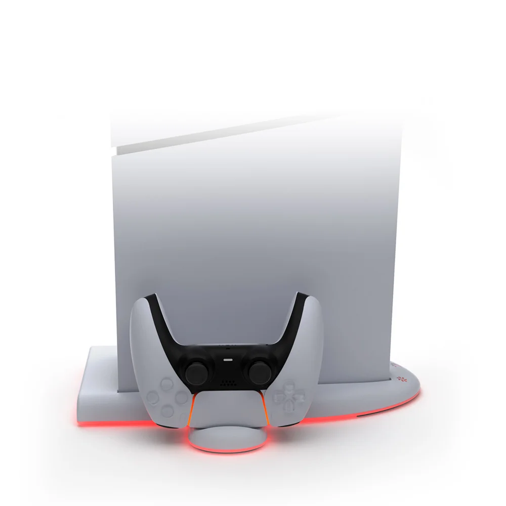 DOBE TP5-3528 Cooling Charging Dock for PS5/PS5 Slim with Touch Key,7-Color RGB LED,Ultra-Thin Charging Stand for PS5 Console