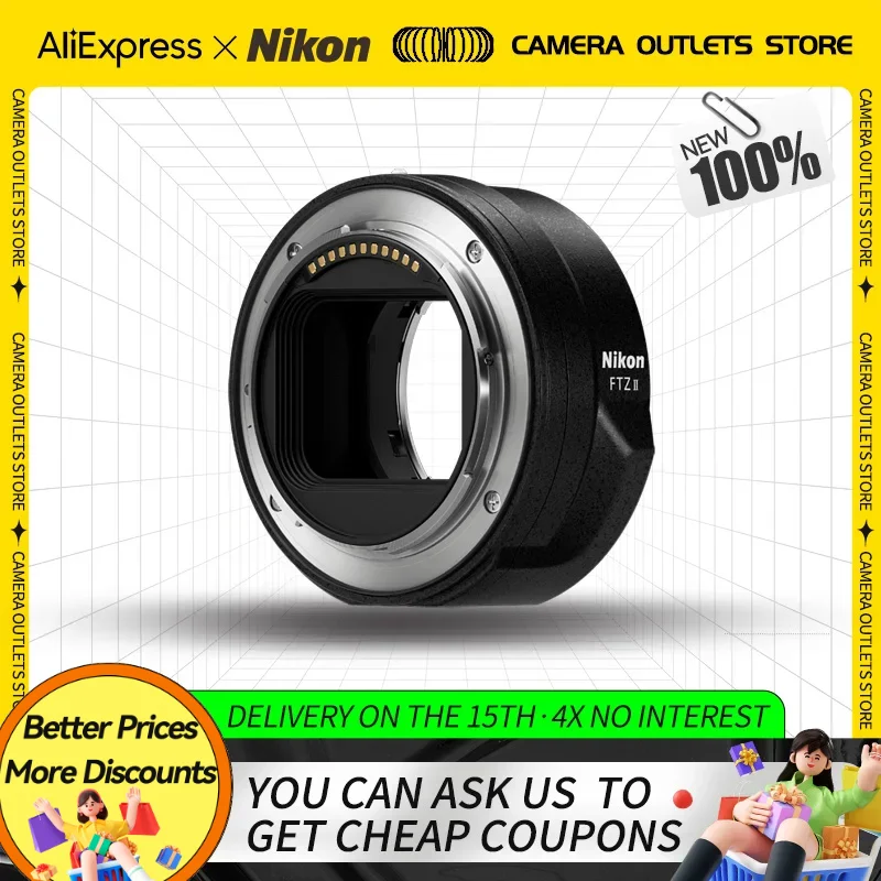 Nikon FTZ II Mirrorless Digital Camera Adapter Ring SLR AF Lens Adapter Z Bayonet Original Adapter Ring Supports Autofocus