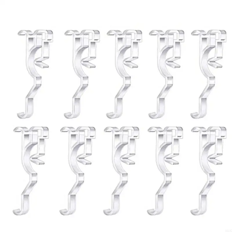 16FC Horizontal Blind Clips 2.5 Inch 10Pcs Plastic Clear Valance Retainer Clip for Home Kitchen Bedroom Office Valance Window