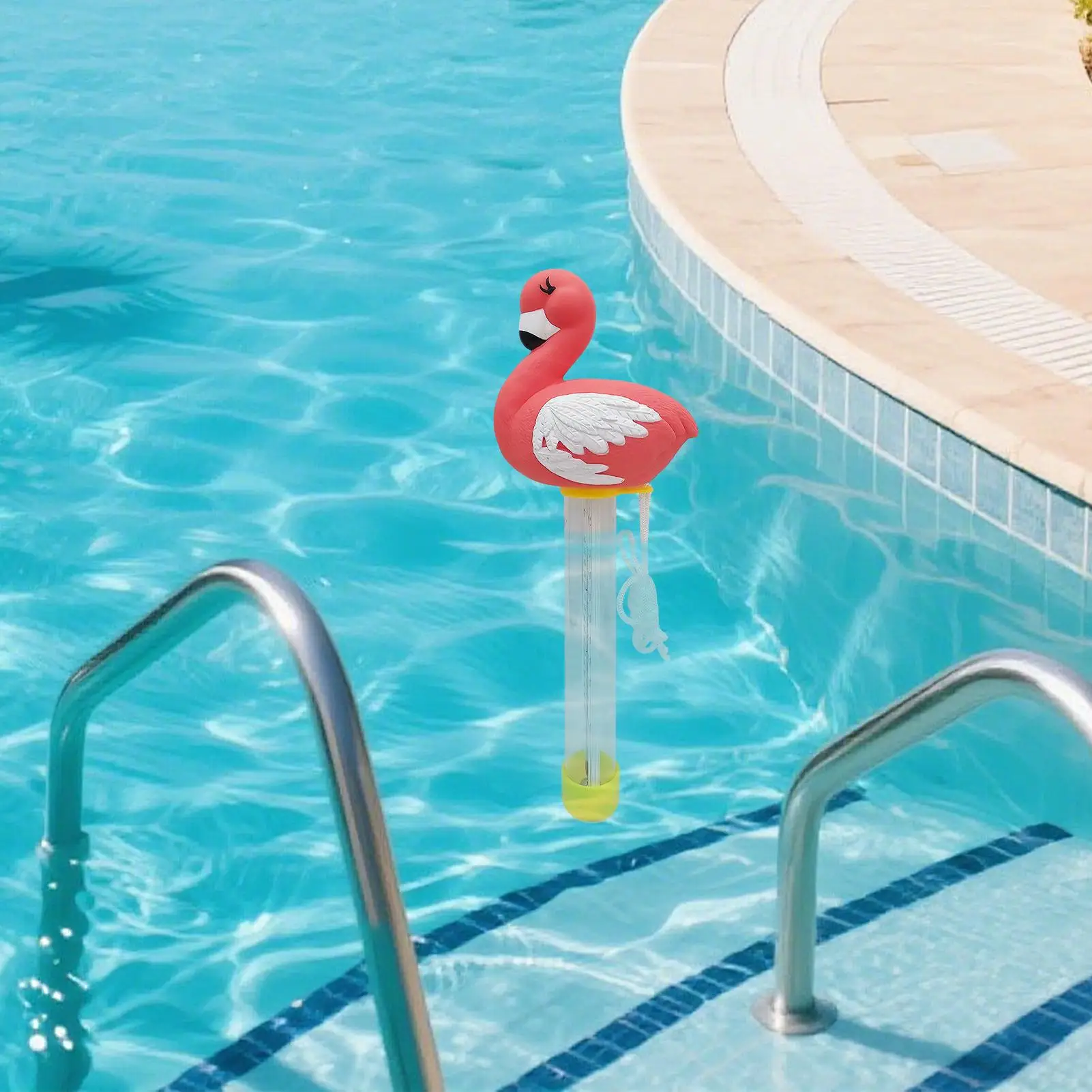Floating Water Gauge Waterproof Water Temperature Gauge for Pool Shatterproof Monitor Large Display for Indoor Outdoor Swimming