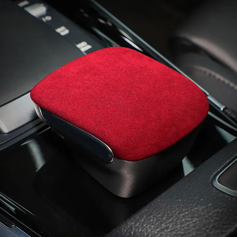 

For Mercedes Benz B GLA GLB Class W247 X247 H247 Suede Car ABS Gear Shift Knob Cover Sticker Handbrake Interior Protective Case