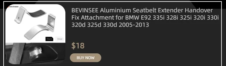 BEVINSEE Billet-Sitzbodenhalterungsadapter, verstellbar für BMW E90 E91 E92 320d 328i 330i 335i 325i 335d E82 125i 128i 2005-2013 – Detail 3