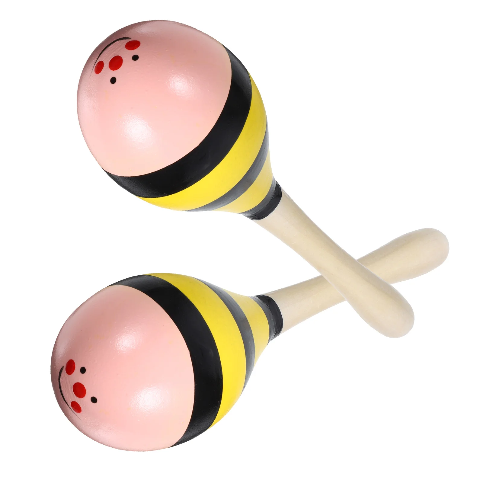 2pcs Maracas Small Musical Instruments Auditory Training Maracas Mexican Party Favor Percussion Instrument Wooden Sandhammer