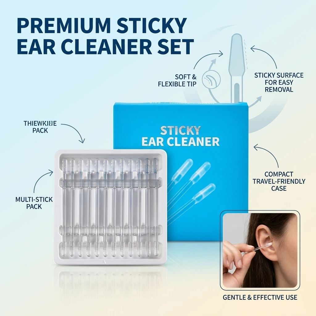24pcs Children's Ear Cleaning Sticks English Label Foreign Trade Earbuds Safe Design for Kids Ear Care