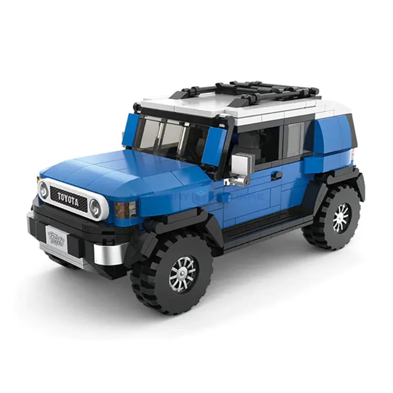 Blue Jeep FJ40 MOC PB8806 Building Blocks Off-road Vehicle Bricks Model DIY High Tech Toy Ideas Gift Boys Kids Girls Adults