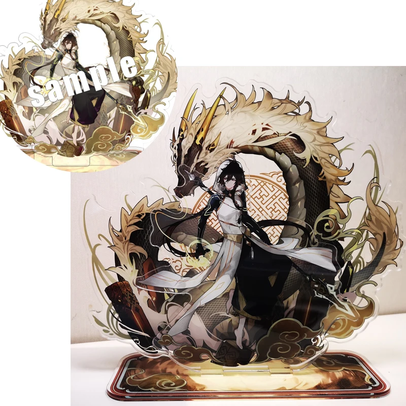 

Game Impact Morax Acrylic Figure Stand Original Zhongli God Outfit Loong Form Stand Figure Model Ornament Gift For Avid Fans