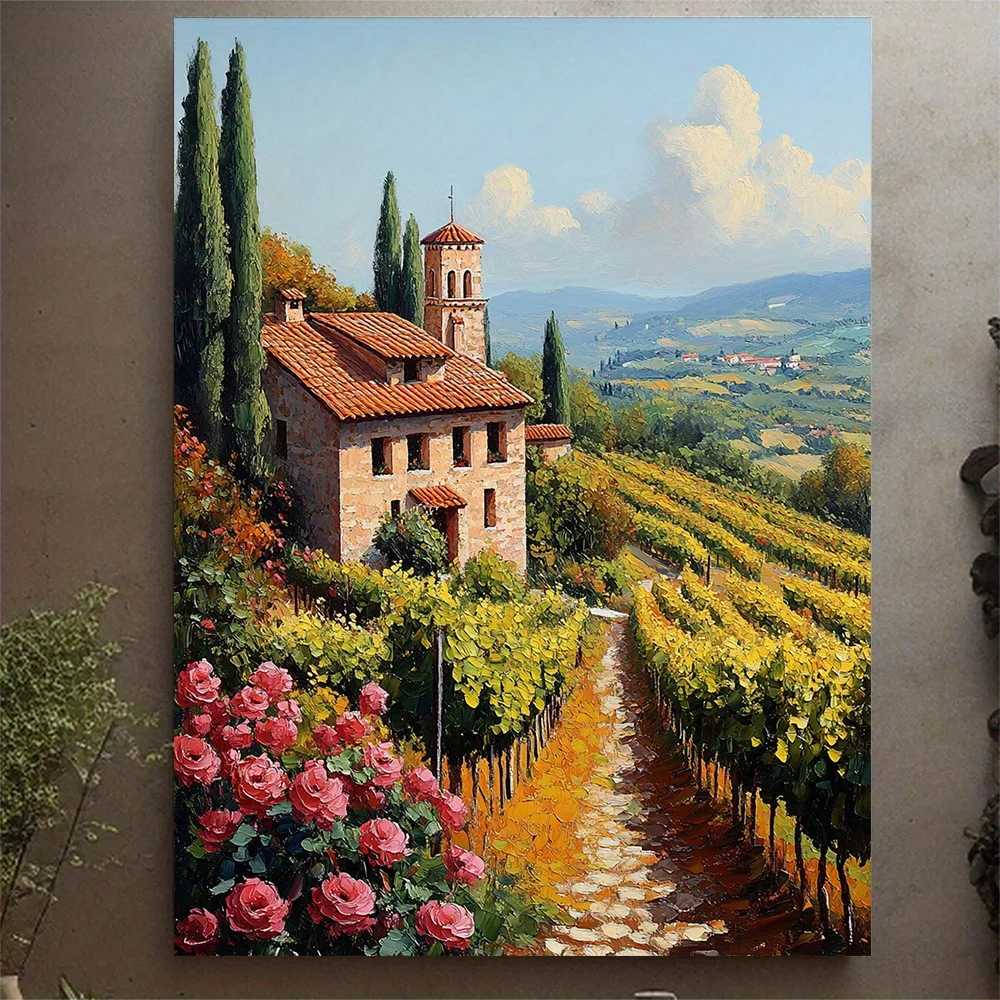 

500/1000/1200/2000PCS Puzzles for Adults Tuscan Spring Scene,Jigsaw Puzzles Brain Challenge Game Gift Home Decor
