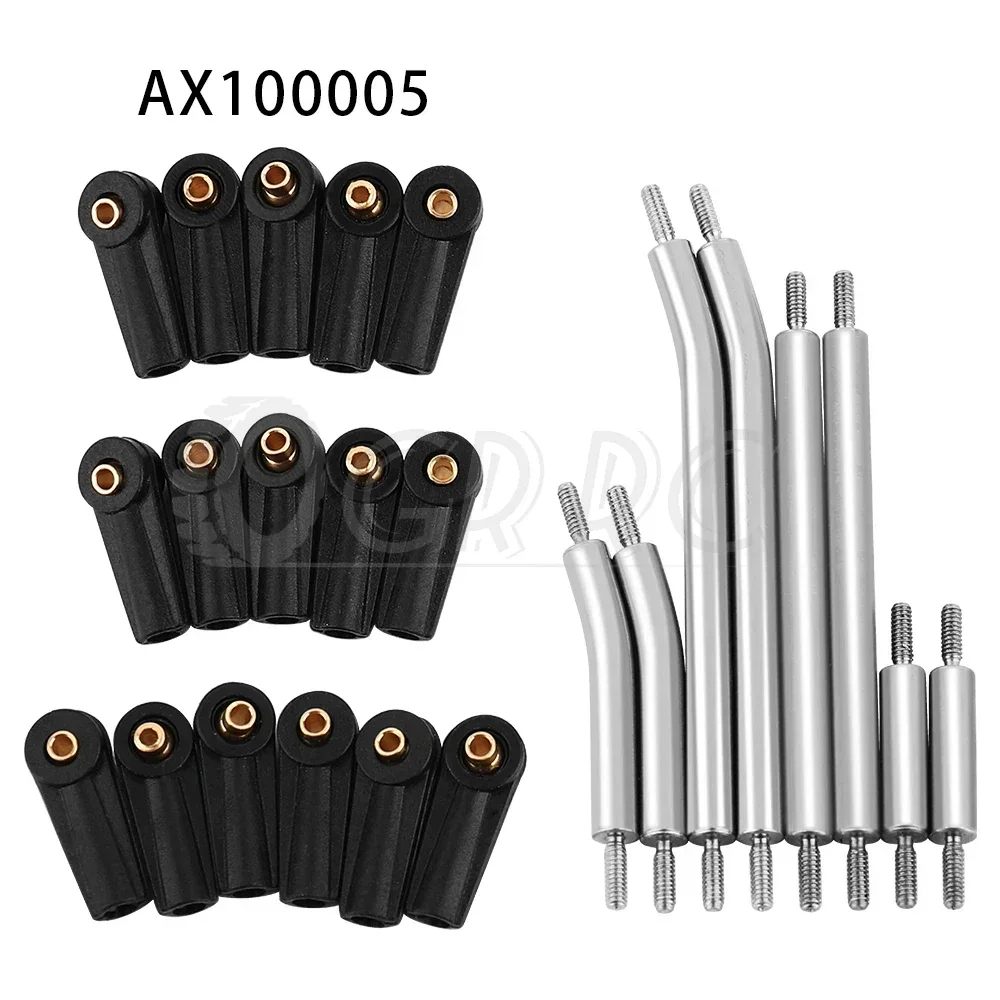 8 pz In Acciaio Inox Carrozzeria Collegamenti Asta di Collegamento Set per 1/24 Axial SCX24 AXI00002 C10 90081 AXI00005 RC Crawler Parte Aggiornata