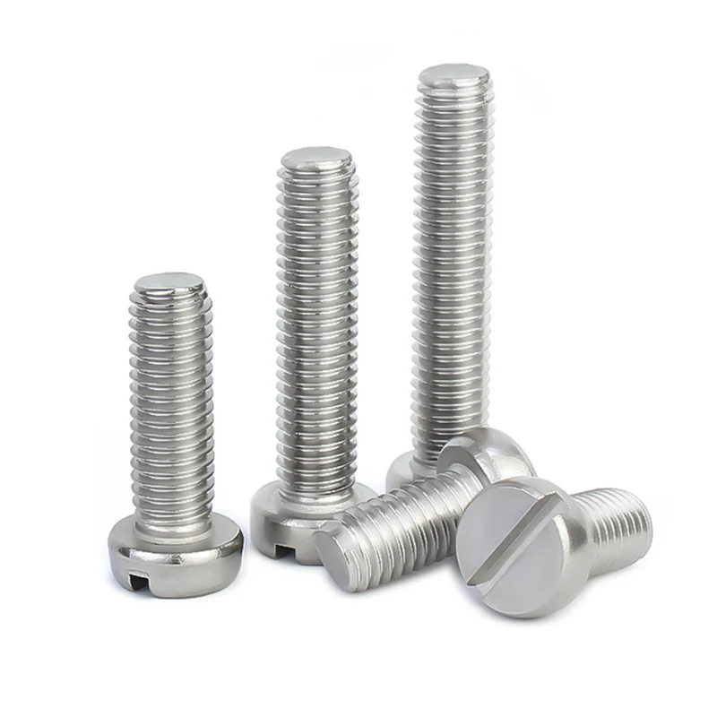 

1-10pcs GB65 M4 M5 M6 M8 304 A2-70 Stainless Steel Slotted Flat Round Cheese Head Machine Screw Bolt