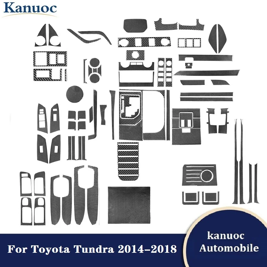 imitation Carbon Fiber Car Stickers For Toyota Tundra 2014 2015 2016 2017 2018 Car Interior Decorative Accessories