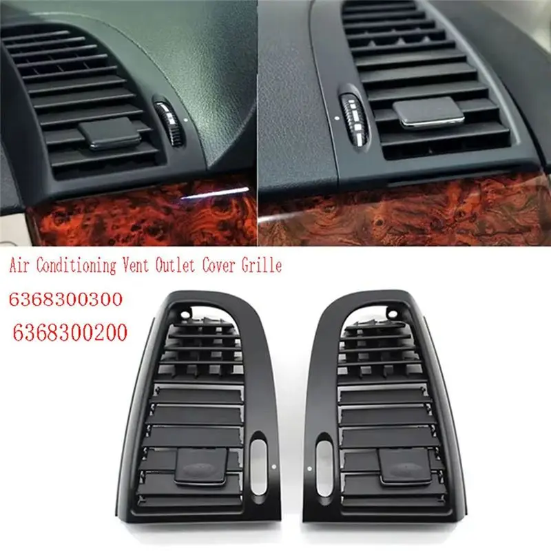 2Pcs L+R Dashboard Central Air Conditioning Vent Outlet Cover Grille For Mercedes Benz Vito Viano W636 W639 6368300300