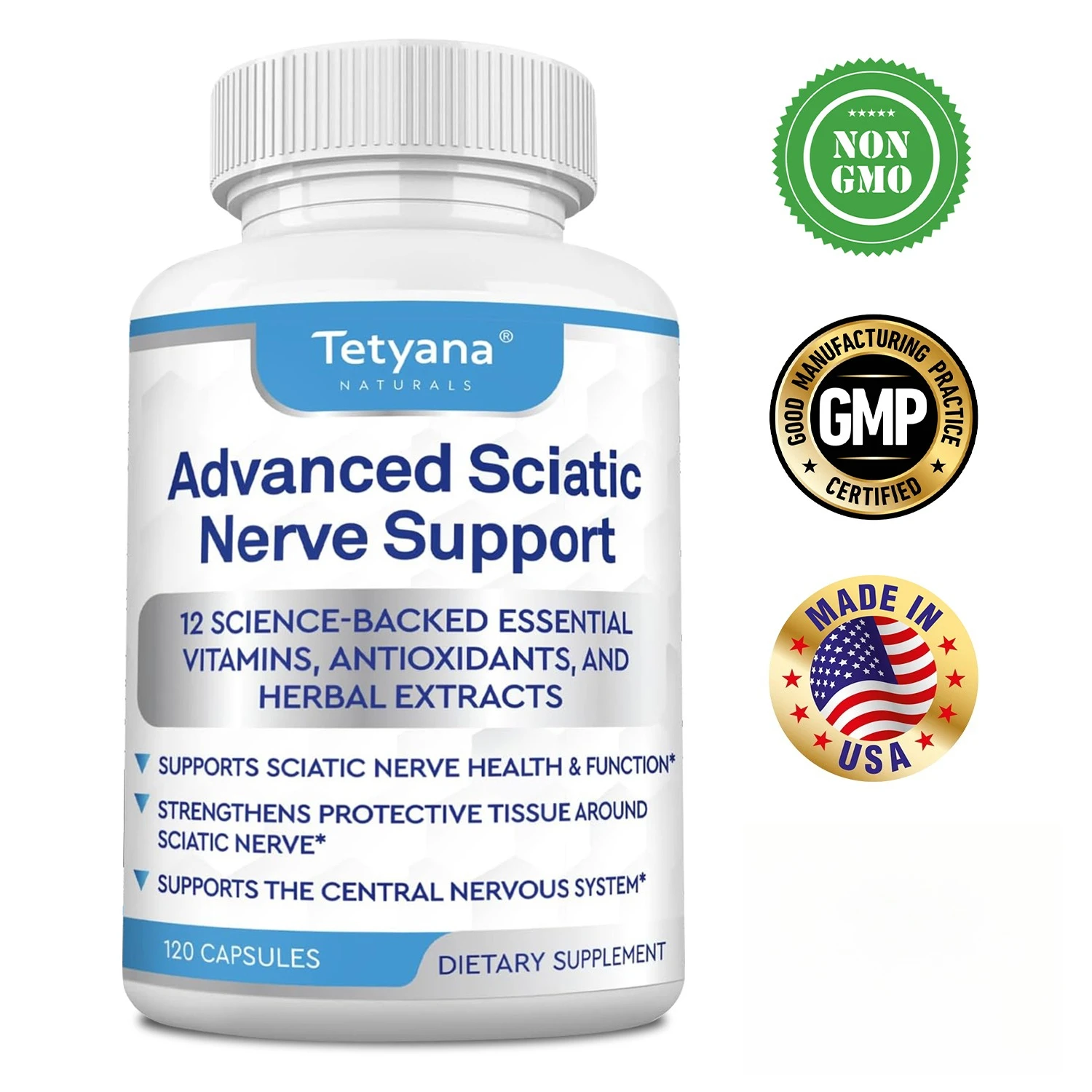 Nerve Support Supplements - Supports Healthy Nerve Function and Neurotransmitters, Blood Flow, Circulation