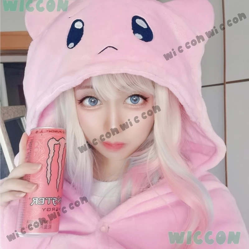 NEEDY GIRL OVERDOSE Streamer Overload KAngel P-chan Doujin Kawaii Cozy Blanket Pink Cat Cape Hooded Soft Plush Blanket Jirai kei