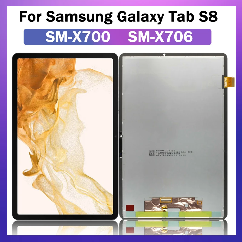 LCD touch screen digitador montagem para samsung guia s8 sm-x700 5g sm-x706 x706b x706u x706n