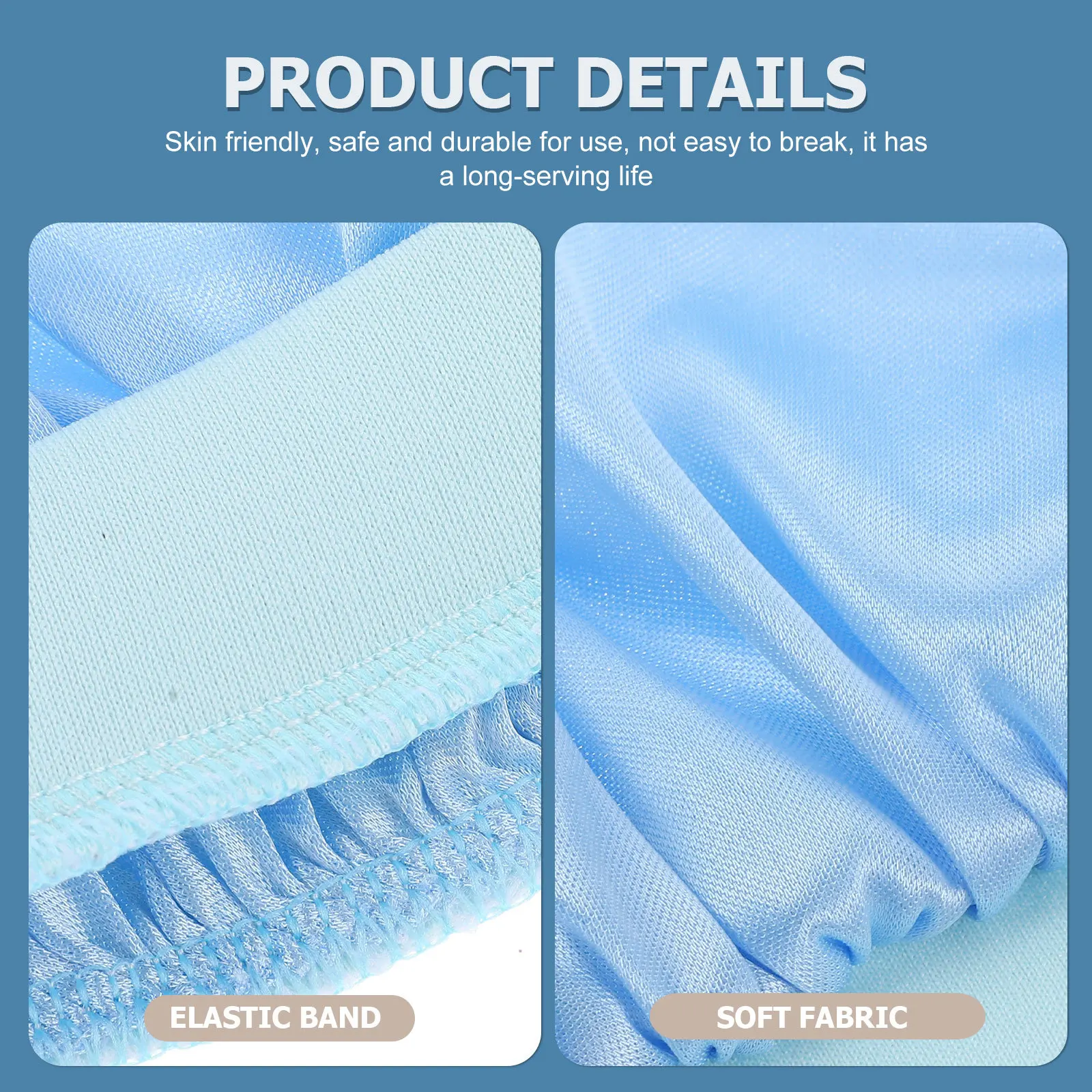 

2Pcs Kids Elastic Sleeping Hat Durable Breathable Hair Care Protector Cap for Shower Bath Sleep Sleeping Hat Practical