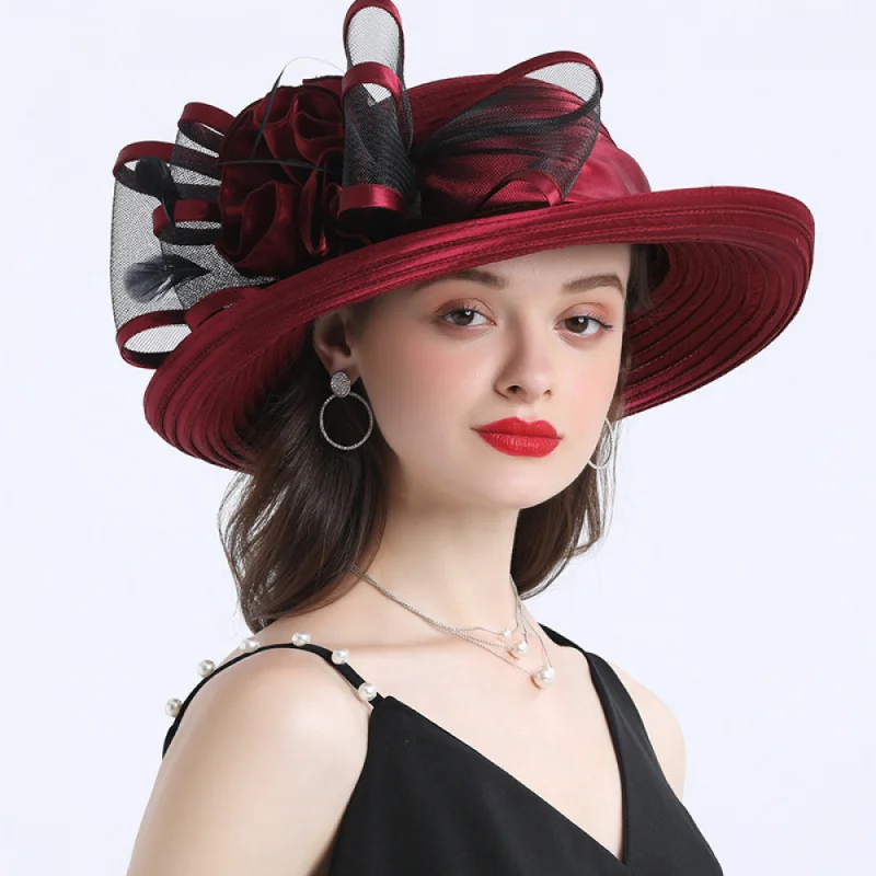 

Women's New Fashionable and Elegant Flat Brim Hat, Casual Adult Sun Hat for Travel, Performances, and Street Photography