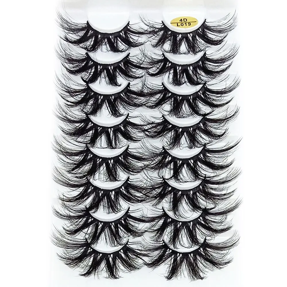 Makeup Tools Woman Wispies Fluffy Full Volume Thick Multilayered Effect 25MM Lashes 4D Mink Eye Lash Extension False Eyelashes