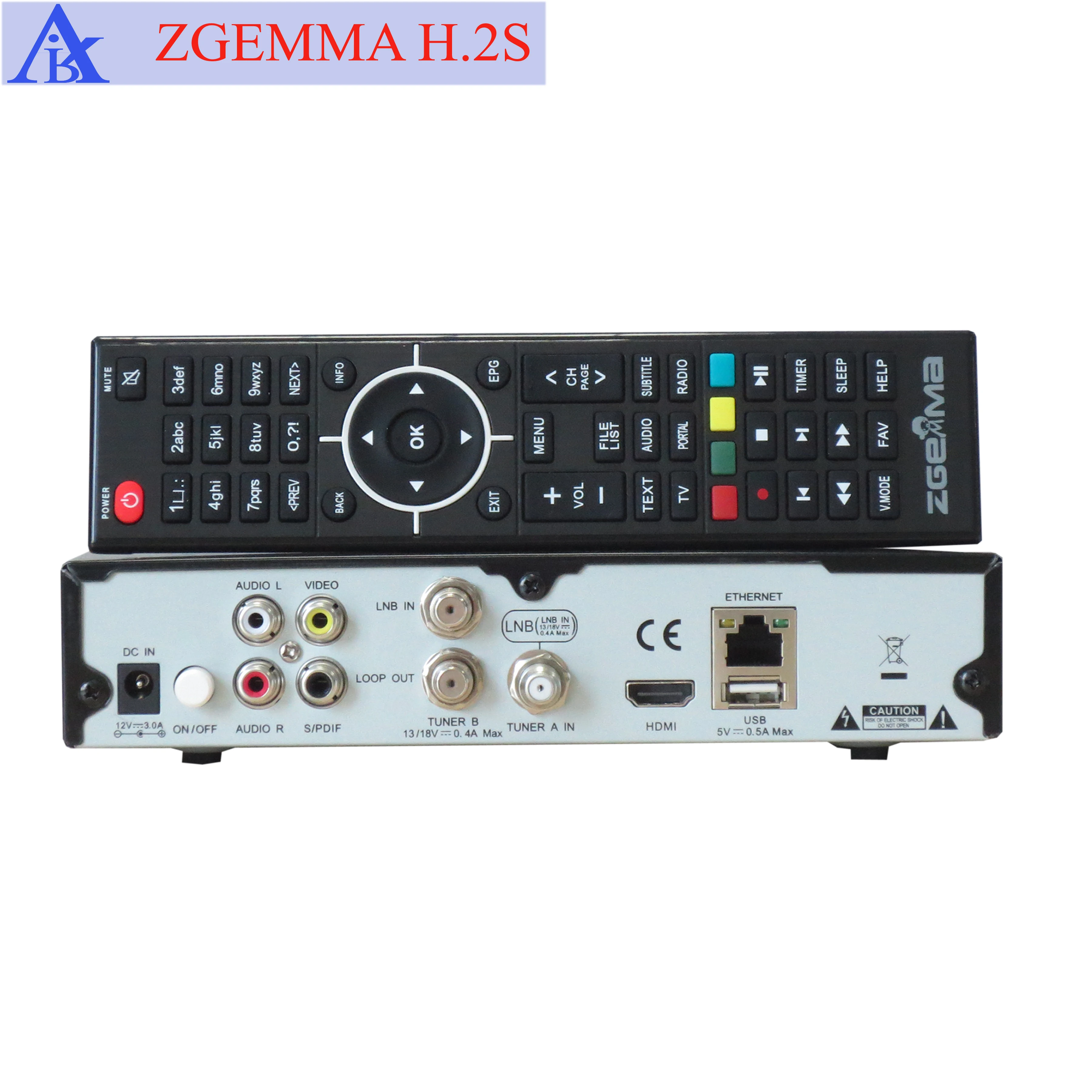 High Definition 1080P Zgemma H.2S Digital FTA Sat Receiver Dual Core Enigma2 With PVR Smart DVB-S2+S2 Twin Sat Tuners Cable Box