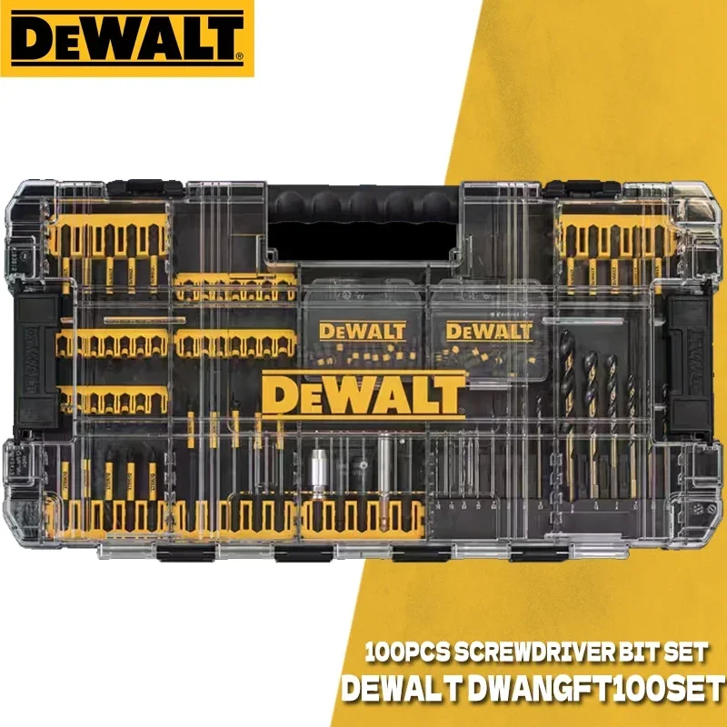 DEWALT FlexTorq Cordless Bits Set 100pcs Drill Bits Storage Set Woodworking Power Tool Accessories DWANGFT100SET