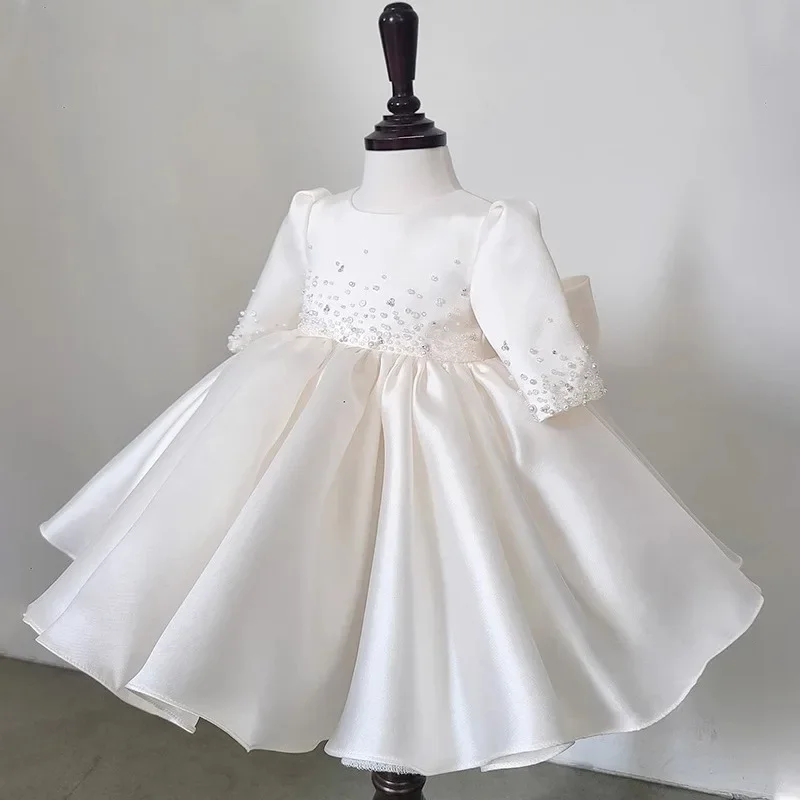 

Princess Girls Party Dresses Elegant 1st Birthday Baby Baptism Dress Tulle Wedding Children Ball Gown Kids Dresses For Girl 1-7Y