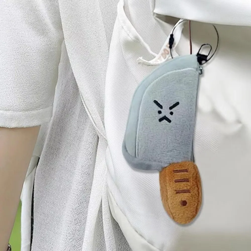 Creativo forma divertente ciondolo in peluche mini portamonete borsa per cuffie ragazzo