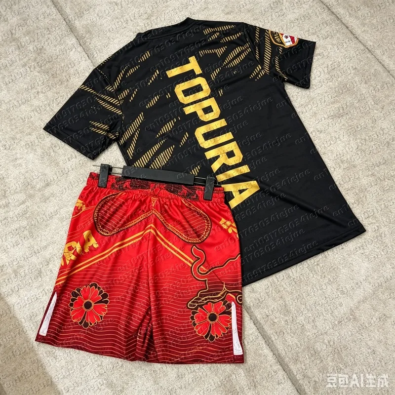 MOTO  Summer Top MMA Octagonal Cage İlia Topuria T-shirt Shorts Set Men's Sports Training Running Set Speed Drying Fighting Set