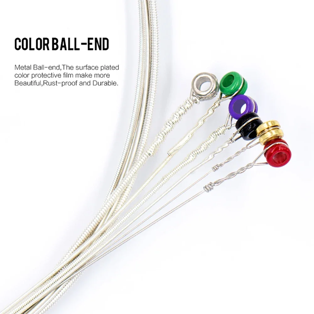 สายกีตาร์โปร่ง Orphee Q160S Series Normal Light 011-052 สายพันเงิน ชุดสายกีตาร์โปร่ง อุปกรณ์เสริมกีตาร์