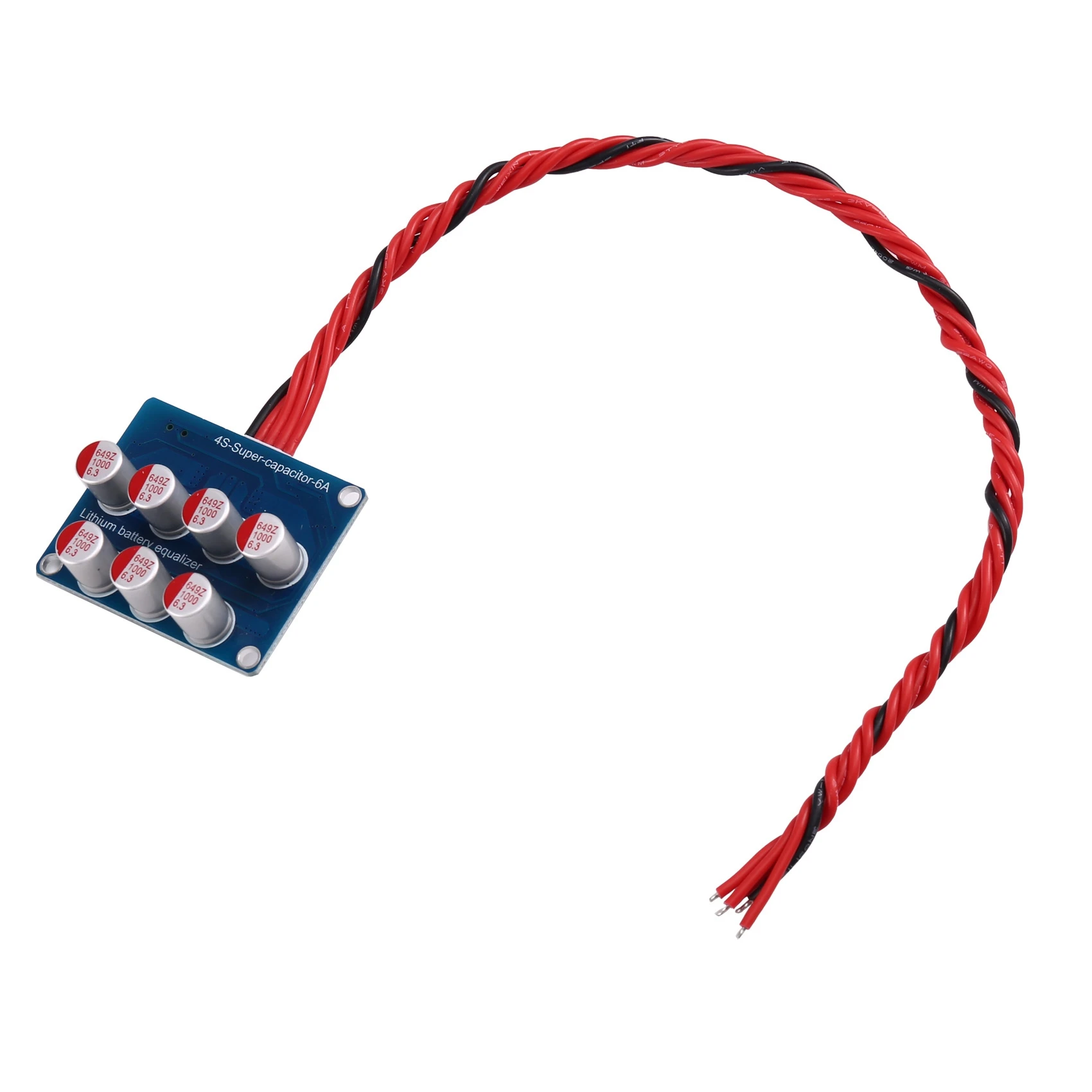 

ABBP-4X 4S 6A Активный эквалайзер Lifepo4 Li- для литиевых аккумуляторов, балансировочная плата с передачей энергии для 4 последовательно соединенных элементов 12В