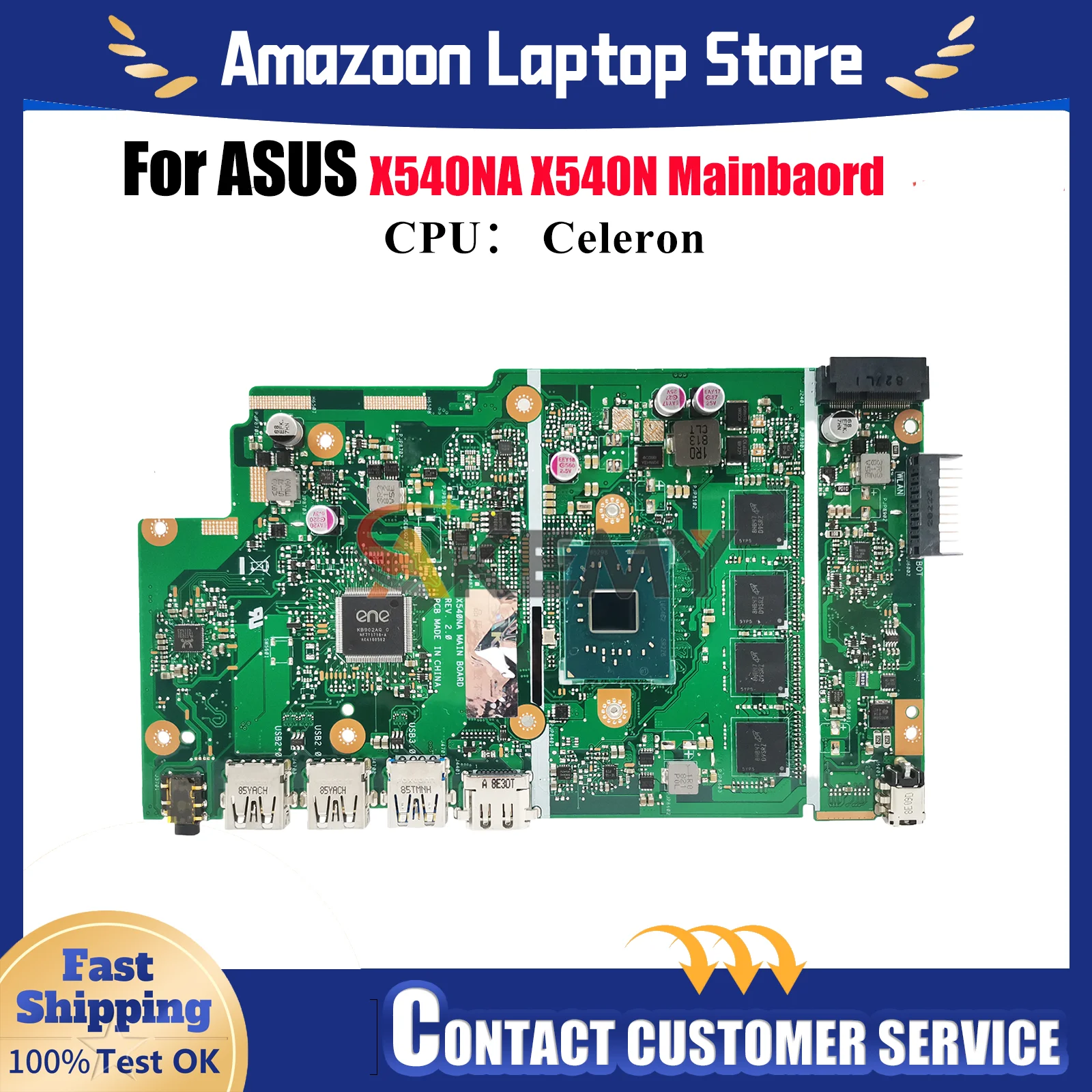 

X540NA Laptop Motherboard For ASUS VivoBook R540N F540N D540N X540NA X540N X540NV A540N Notebook Mainboard With Celeron CPU stk