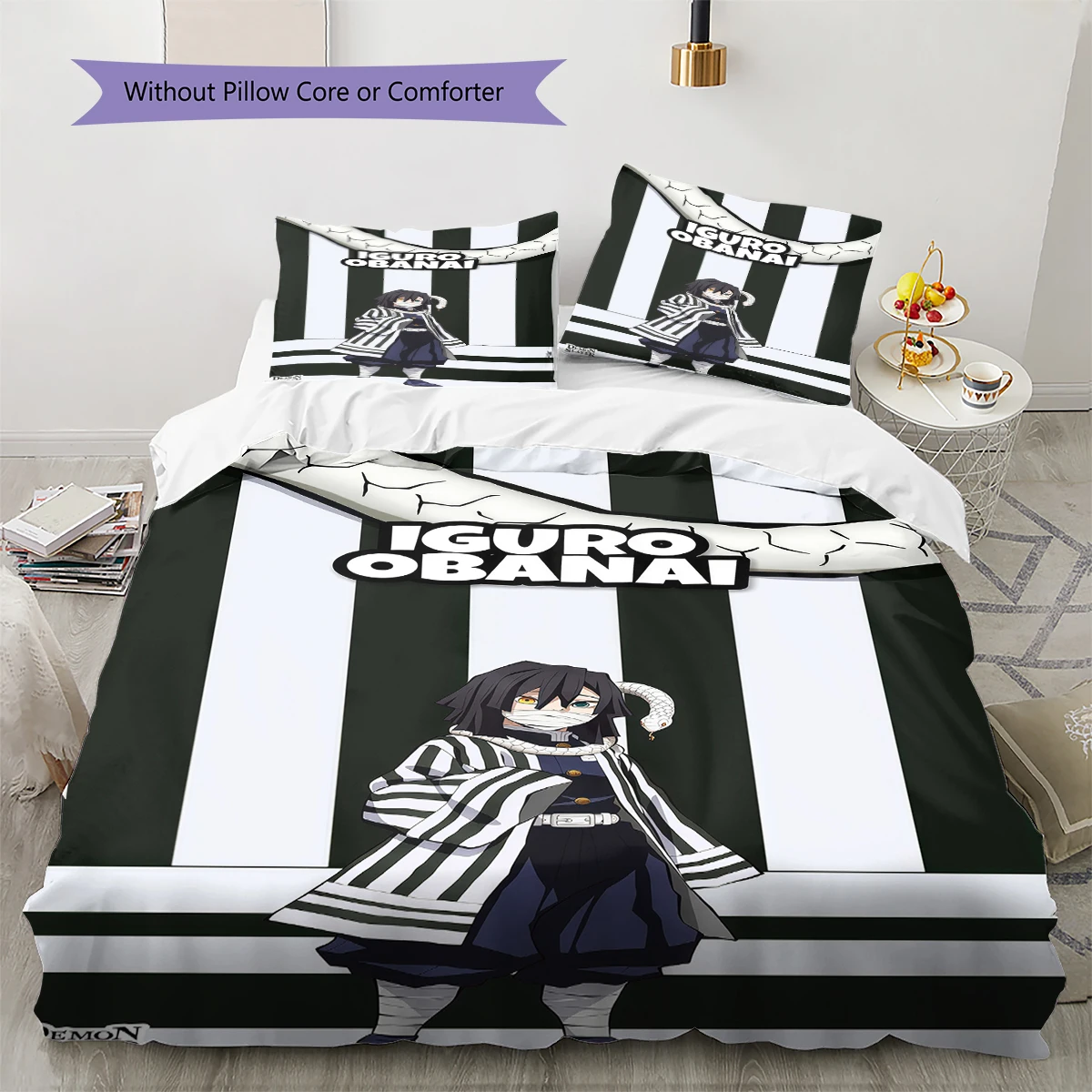 Demon Slayer Art Comfortable Soft Duvet Cover, Children Bedding Set Gift, Multiple Sizes -HE34