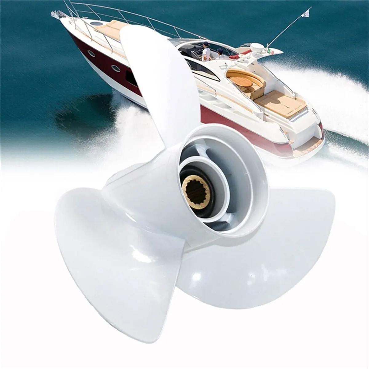 【HOT N11R】 13x19-K Boat Propeller 6E5-45941-00-EL for Outboard 50-130HP 15 Tooth