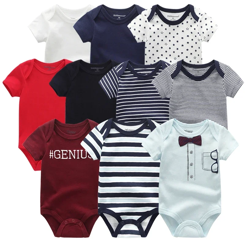 

2022 Baby Rompers 5-pack infantil Jumpsuit Boy&girls clothes Summer High quality Striped newborn ropa bebe Clothing Costume